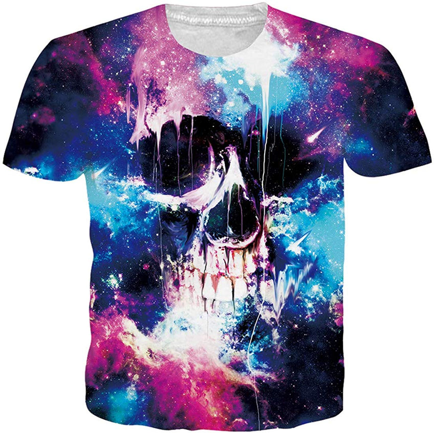 Unisex T Shirts 3D Printed Cool Graphic Tees Funny Casual Short Sleeve Tops M XXL Skull 2