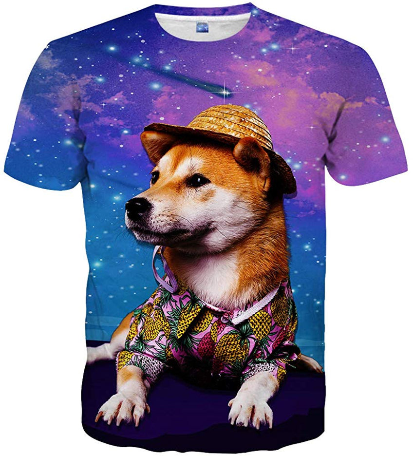 Unisex Casual 3D Printed T Shirts Short Sleeve Tops Tees Style 46