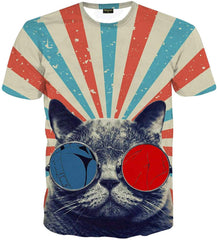 Unisex 3D Creative Cat Printed Short Sleeve T Shirts Al067 60