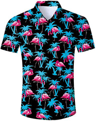 Unisex Short Sleeve 3D Digital Printed Personalized T Shirts Tees Flamingo shirt