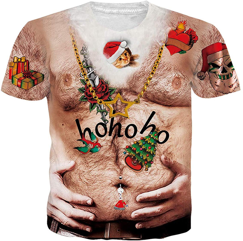 Unisex 3D Printed Funny T Shirts Casual Cool Summer Short Sleeve Tees 0000 a Christmas 01