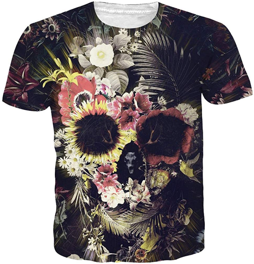 Men Casual Shirts Sexy Women Printing 3D T Shirt Flora