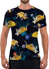Unisex Fashion 3D Print T Shirts Funny Graphics Pattern Crewneck Short Sleeve Tees for Mens Womens Meat Cat