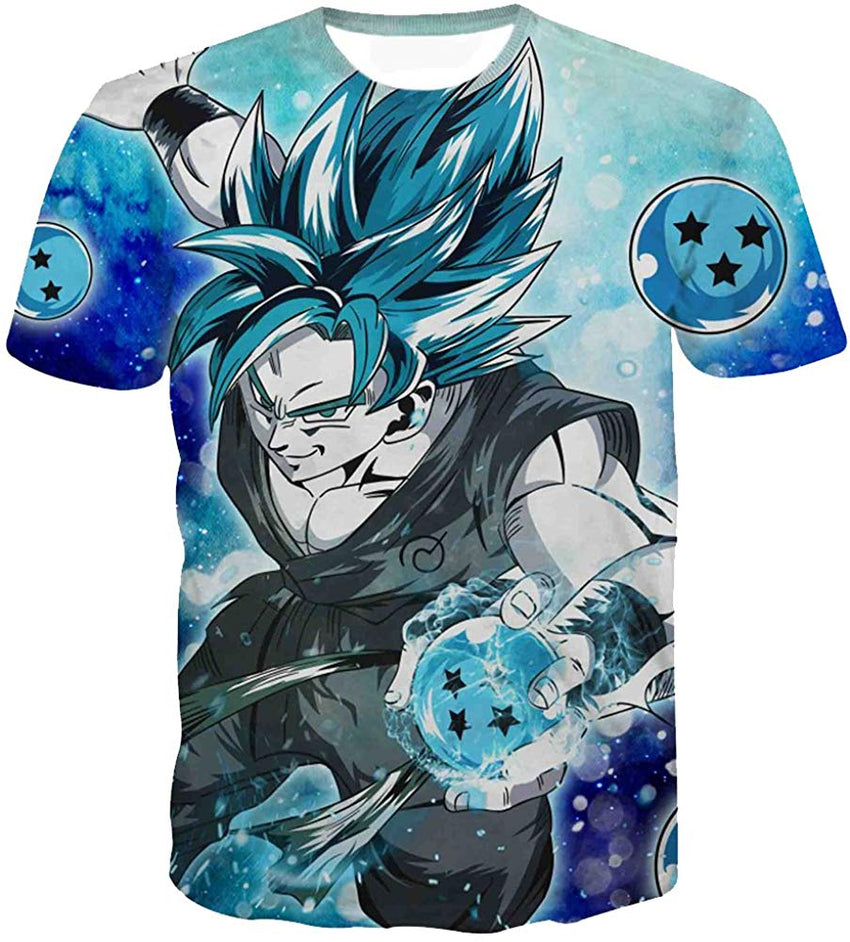 Summer Unisex Dragon Ball Goku Short Sleeve T Shirts Creative 3D Print Tee Jx019