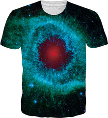 Mens T Shirts 3D Graphic Short Sleeve Tees Funny Printed Summer Tops Galaxy