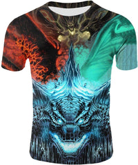 God Zilla 2 King Of The Monsters Mens Boys Girls 3D Printed s Tshirts Godz48