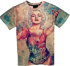 BECOOL Men's 3D Printed T Shirt,Sexy Image Marilyn Monroe 6A5 Multicoloured