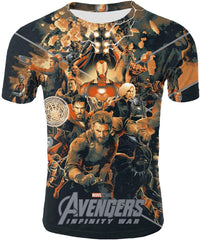 Mens 3D Avenger's Endgame Commemorate T Shirt Avstee36