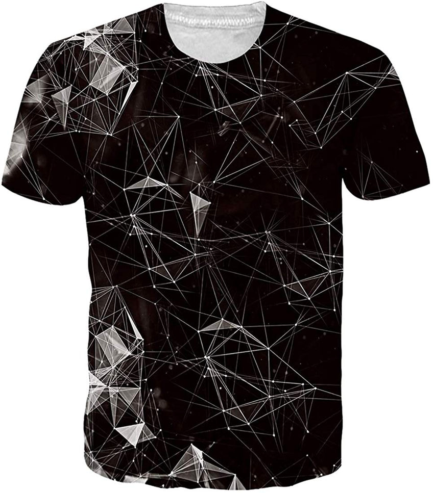 Unisex Personalized Novelty 3D Printed T Shirts Short Sleeve Tops Tees Geometric 1