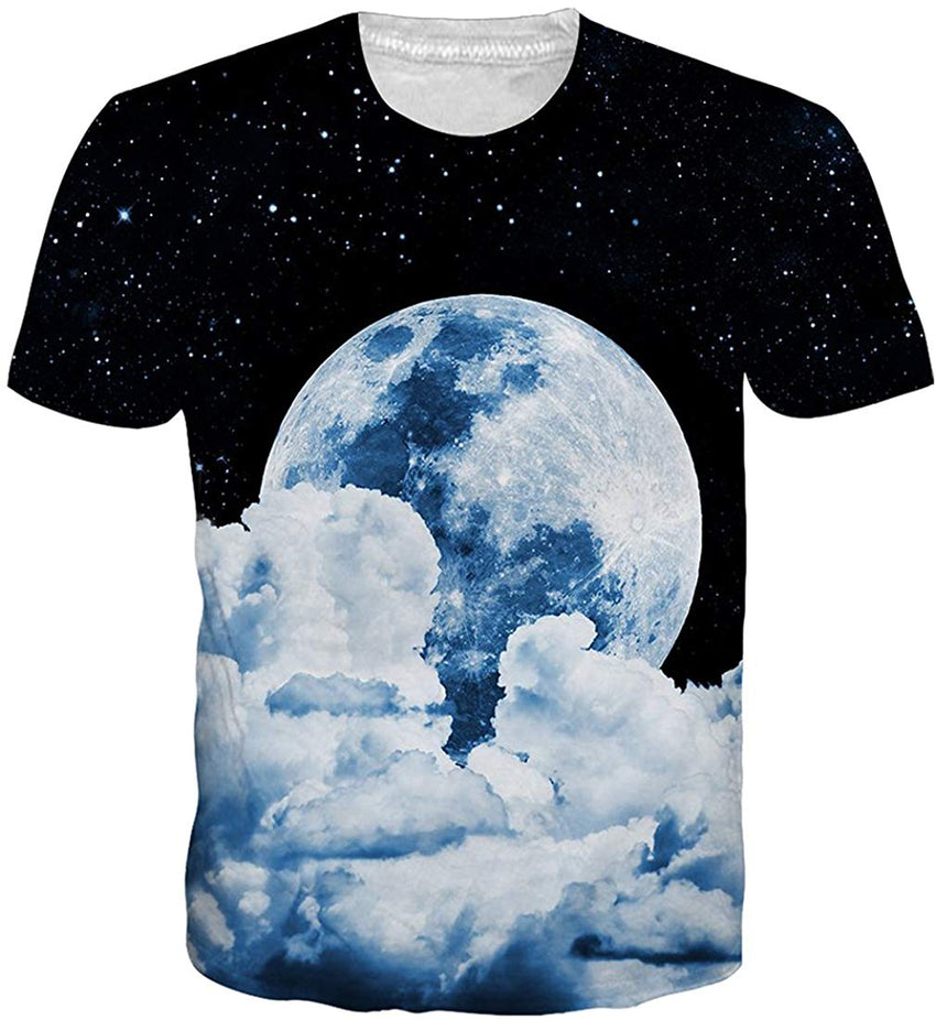 Unisex Personalized Novelty 3D Printed T Shirts Short Sleeve Tops Tees Earth 1