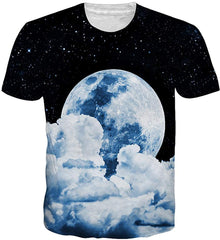 Unisex Personalized Novelty 3D Printed T Shirts Short Sleeve Tops Tees Earth 1