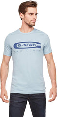 Mens Graphic 4 Slim T Shirt Ash Blue