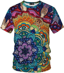 Unisex Men Women Casual 3D Printed Short Sleeves Couple T Shirt Tee LYT001 Lyt012 multicolor