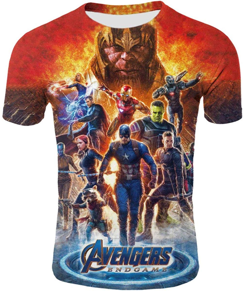 Mens 3D Avenger's Endgame Commemorate T Shirt Avstee1