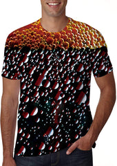 Unisex 3D Creative Print Short Sleeve T Shirt Casual Graphic Tees 3d Beer