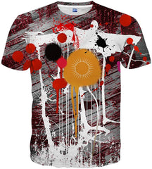 Unisex 3D Printed Short Sleeve Top T Shirts Red35