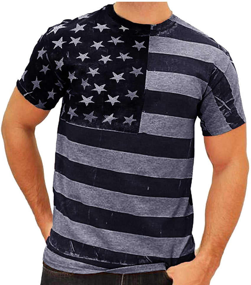 Mens Octopus Short Sleeve Cotton T Shirt Print Tee Casual Shirts Blue 3