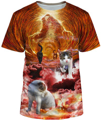 Unisex 3D Realistic Printed Casual Short Sleeve T Shirts Yellow43