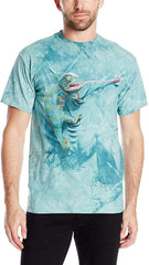 Climbing Chameleon T shirt Teal