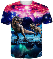 Unisex Casual 3D Print Animal Short Sleeve T Shirt Graphic Tees C