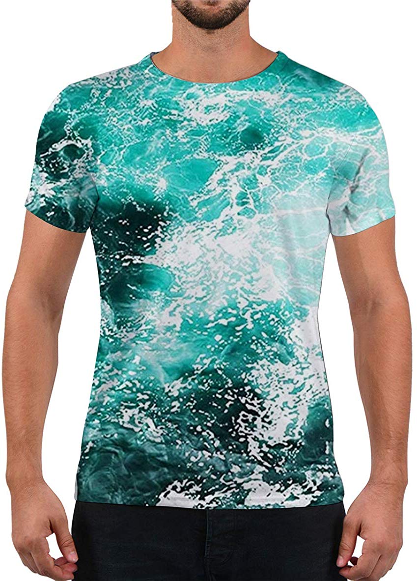 Unisex Fashion 3D Print T Shirts Funny Graphics Pattern Crewneck Short Sleeve Tees for Mens Womens Galaxy 2