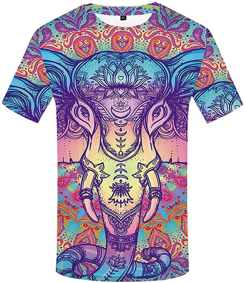 Unisex 3D Printing Graphics Wolf Shirt for Men Animal T Shirt Skull Shirts Elephant Shirt