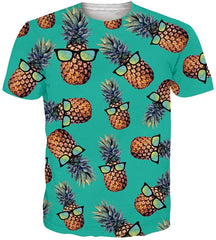 Unisex 3D Printed Funny T Shirts Casual Cool Summer Short Sleeve Tees 2019 A1 pineapple
