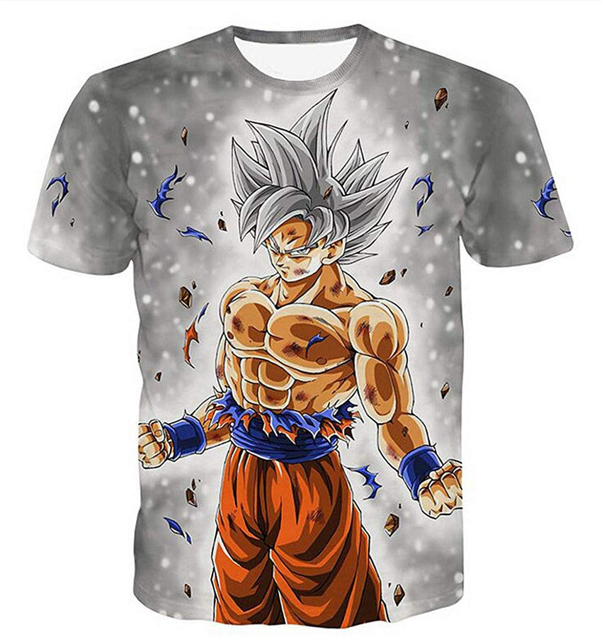 Men Dragon Ball 3D Print Short Sleeve Pullover Regular Fit T Shirt Color 9