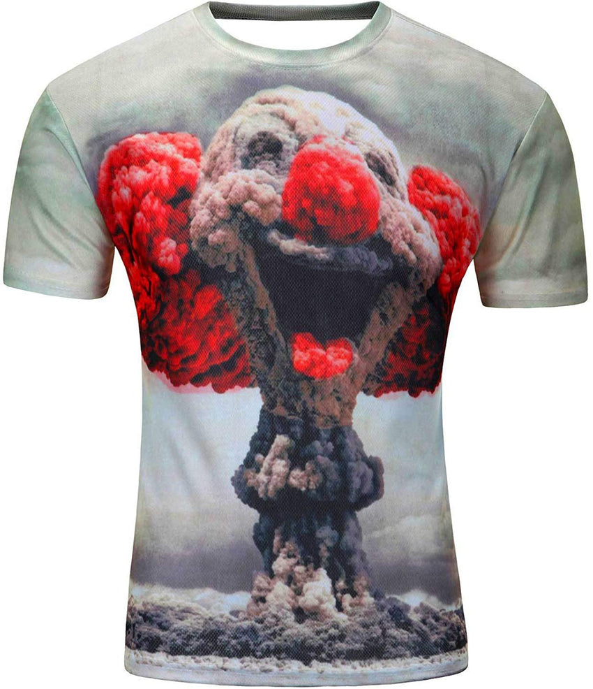Men's Fashion 3D Print Hip Hop Style T Shirts Cool Creative Imagination Tee Clown
