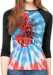 Queen Rock Band Freddie Mercury 3/4 Sleeve Womens 3D Print Baseball T Shirt Raglan Tee T Shirts Black Queen Rock Band 13