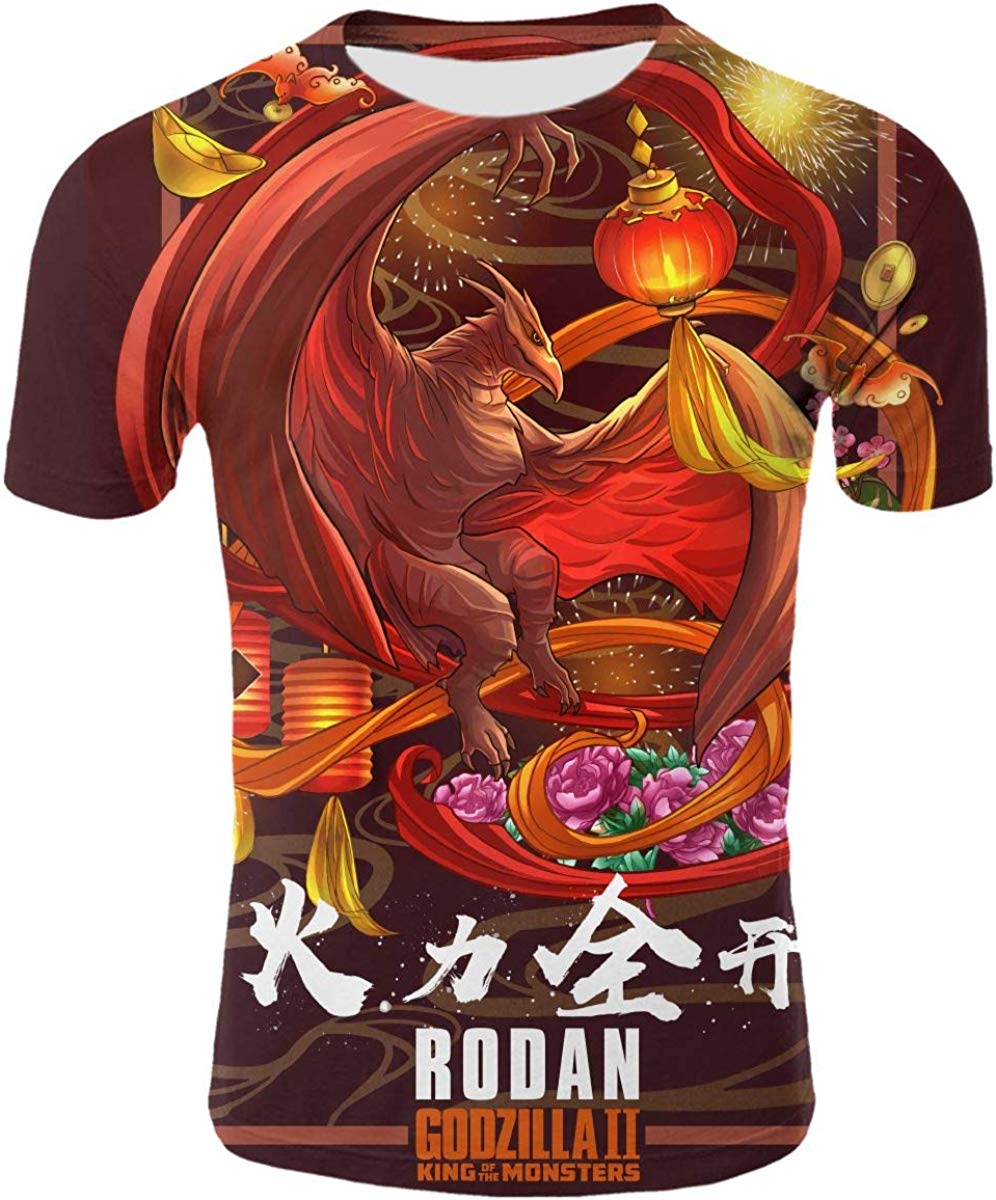 God Zilla 2 King Of The Monsters Mens Boys Girls 3D Printed s Tshirts Godz2