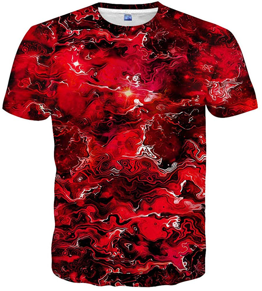 Unisex 3D Printed Short Sleeve Top T Shirts Red36