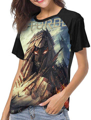 Disturbed Short Sleeve Womens 3D Print Baseball T Shirt Hip Hop Sports Raglan Tee Top Shirt Nature