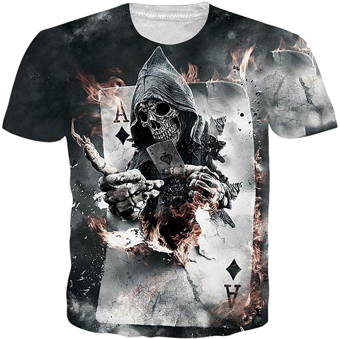 Unisex T Shirts 3D Printed Cool Graphic Tees Funny Casual Short Sleeve Tops M XXL Grim Reaper