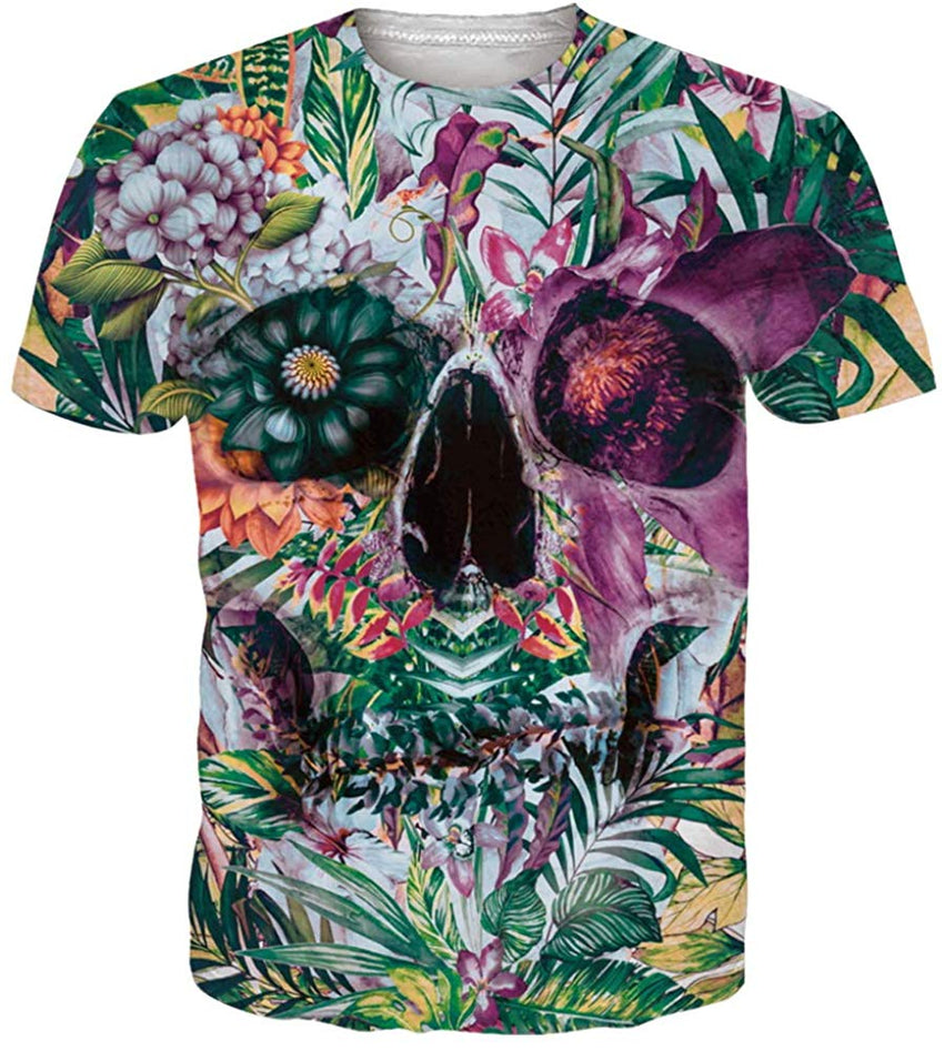 Men Women 3D Novelty Graphic T Shirts Short Sleeve Crewneck Tie Dye Tee Tops for Casual Owl