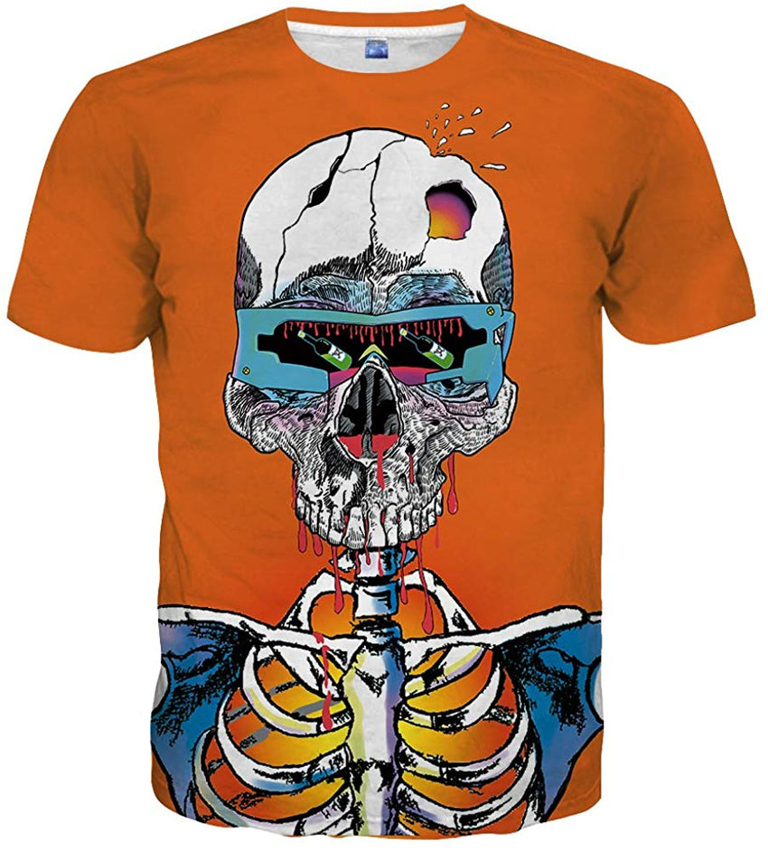 Unisex 3D Pattern Printed Casual Short Sleeve T Shirts Tees Multi color38