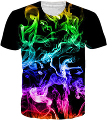 Unisex 3D Printed Summer Casual Short Sleeve T Shirts Top Tees S XXL Color Smoke