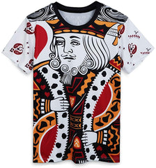 Summer Fashion Women Men Printed Short Sleeve Tee Tops T Shirts Playing Card