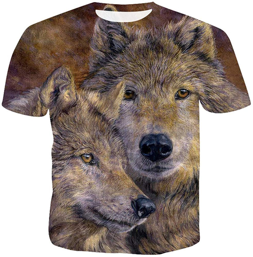 Unisex Casual Cool 3D T Shirts Summer Fashion Shirts Wolf 3