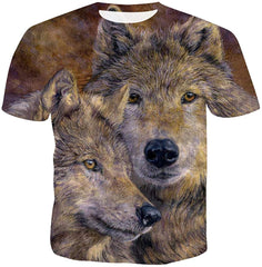 Unisex Casual Cool 3D T Shirts Summer Fashion Shirts Wolf 3