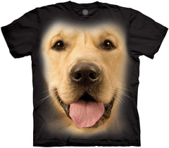 Big Face T shirt Yellow T Shirt Black