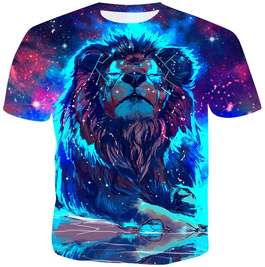 Unisex Casual Cool 3D T Shirts Summer Fashion Shirts Lion 4