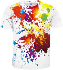 Unisex 3D Pattern Printed Casual Short Sleeve T Shirts Tees Multi color04