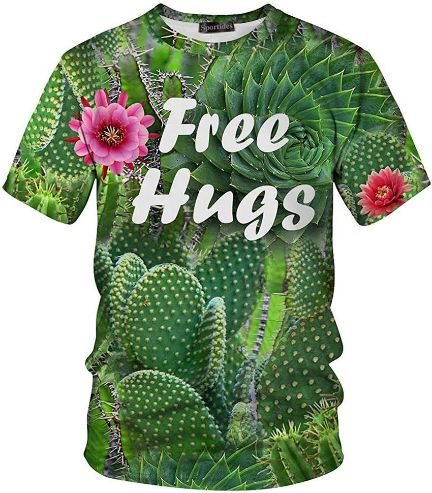 Unisex Men Women Casual 3D Printed Short Sleeves Couple T Shirt Tee LYT001 Lyt010 green