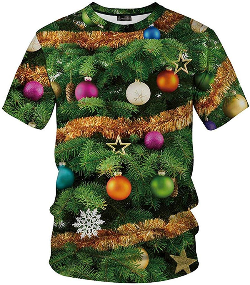 Unisex Men Women Realistic 3D Digital Print Couples Short Sleeve T Shirts Casual Tees LYT091 Lyt129 green