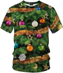 Unisex Men Women Realistic 3D Digital Print Couples Short Sleeve T Shirts Casual Tees LYT091 Lyt129 green