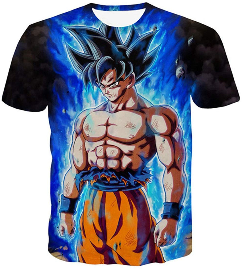 Men Dragon Ball 3D Print Short Sleeve Pullover Regular Fit T Shirt Color 11
