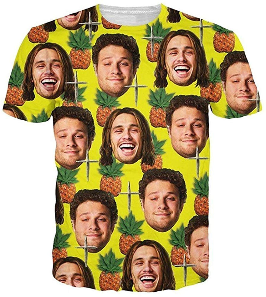 James Franco and Seth Rogan Funny Pineapple Express T Shirt Yellow