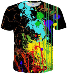Unisex Casual 3D Print Short Sleeve T Shirt Tees Black 52