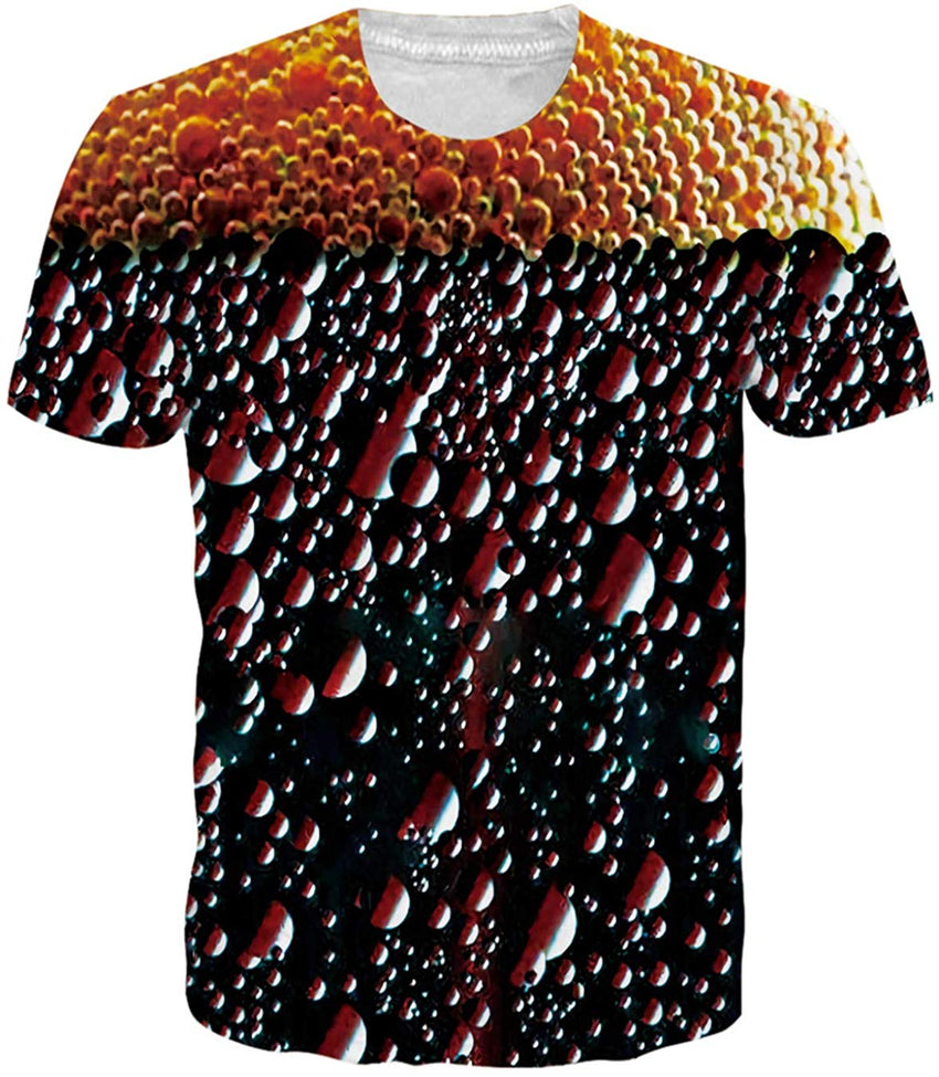 Unisex 3D Printed Pattern Short Sleeve T Sleeve Cool Graphic Tees Top Bubble